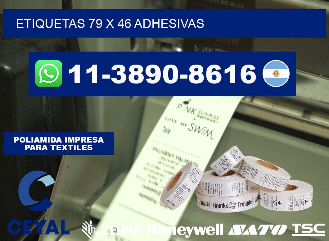 etiquetas 79 x 46 adhesivas