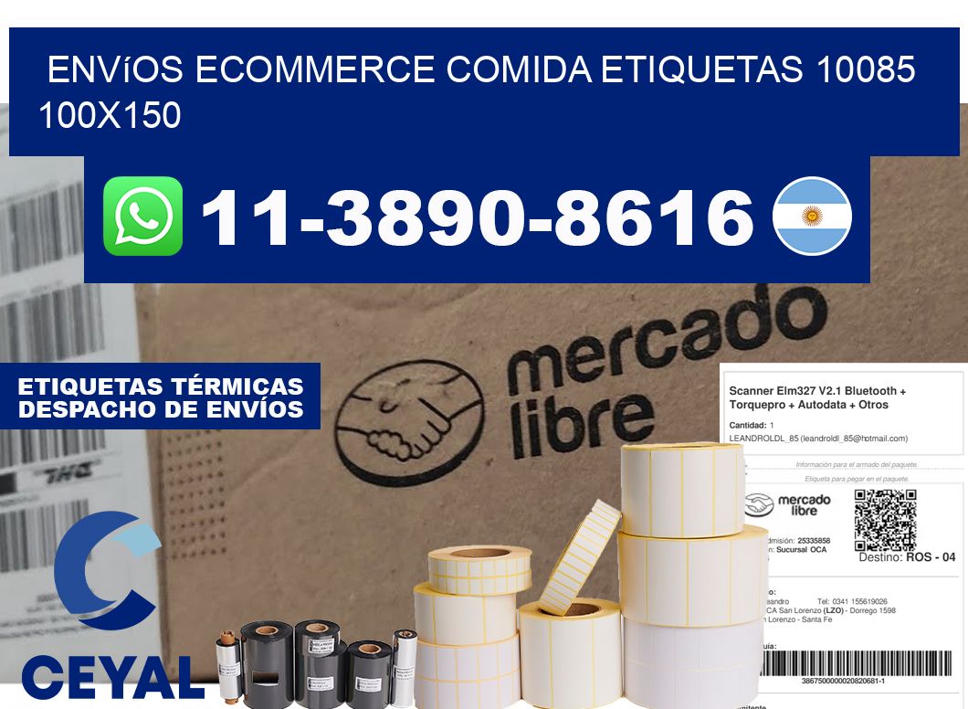 Envíos Ecommerce comida etiquetas 10085 100x150