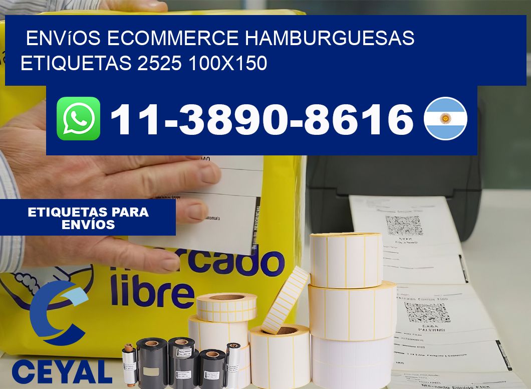 Envíos Ecommerce hamburguesas etiquetas 2525 100×150