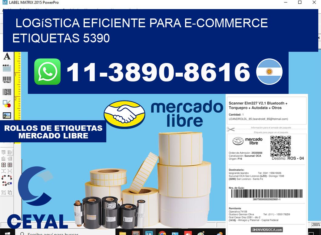 Logística eficiente para e-commerce  etiquetas 5390