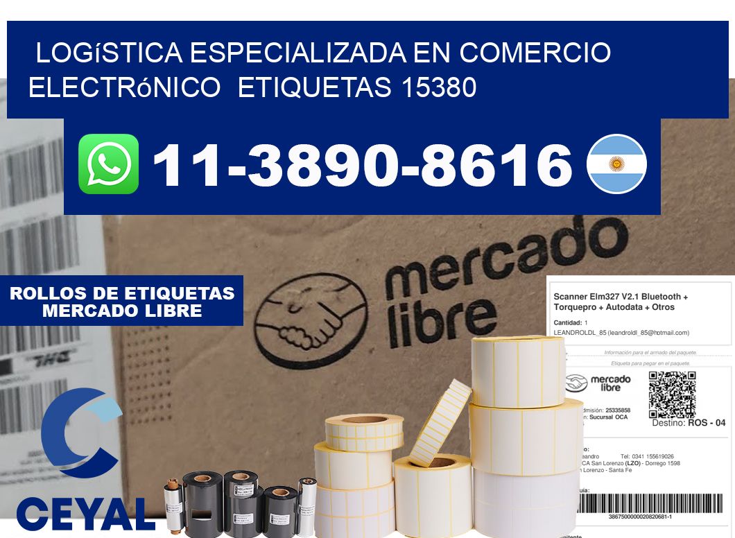 Logística especializada en comercio electrónico  etiquetas 15380