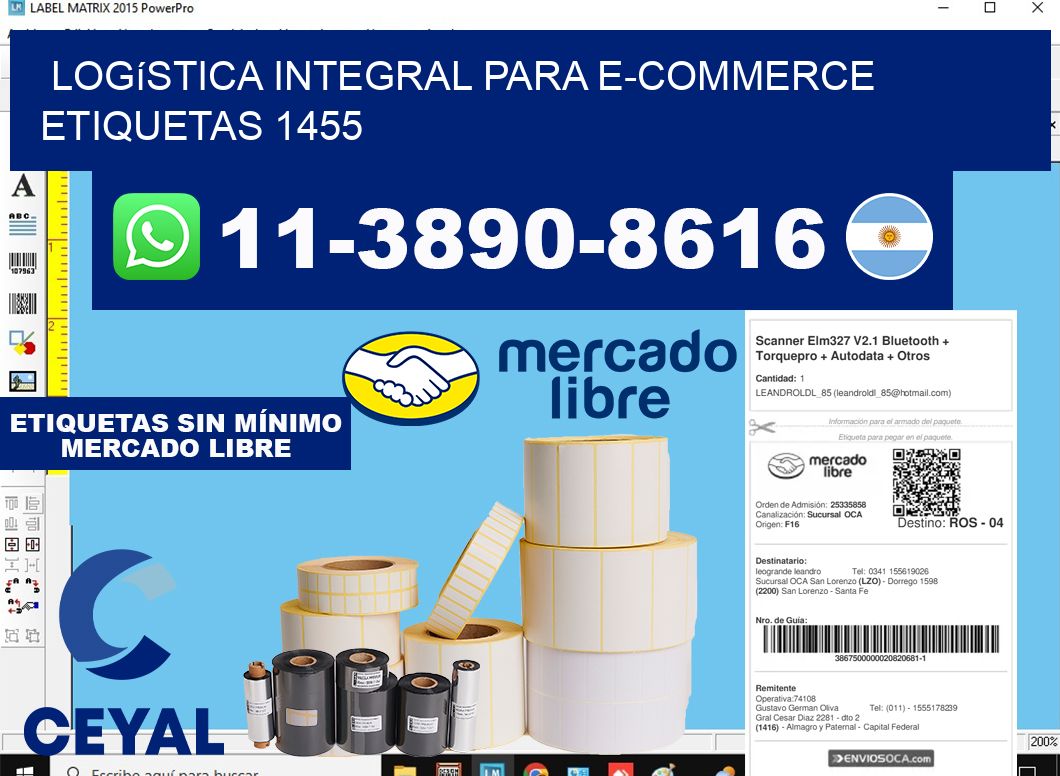 Logística integral para e-commerce  etiquetas 1455