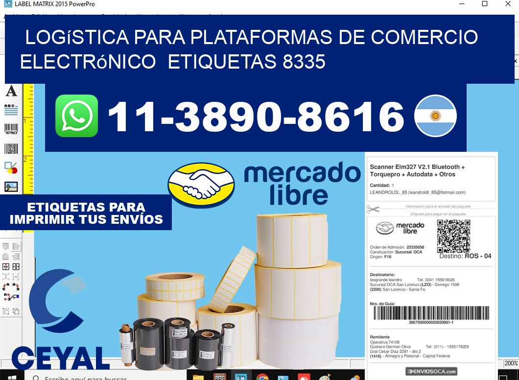 Logística para plataformas de comercio electrónico  etiquetas 8335