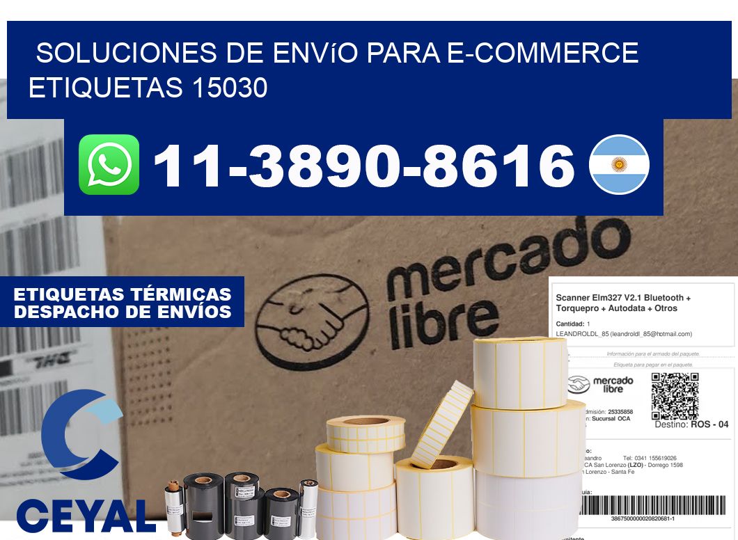 Soluciones de envío para e-commerce  etiquetas 15030