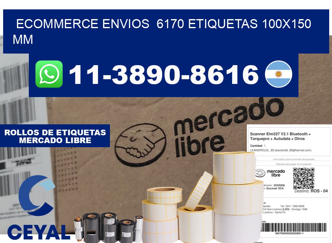 ecommerce envios 6170 etiquetas 100x150 mm