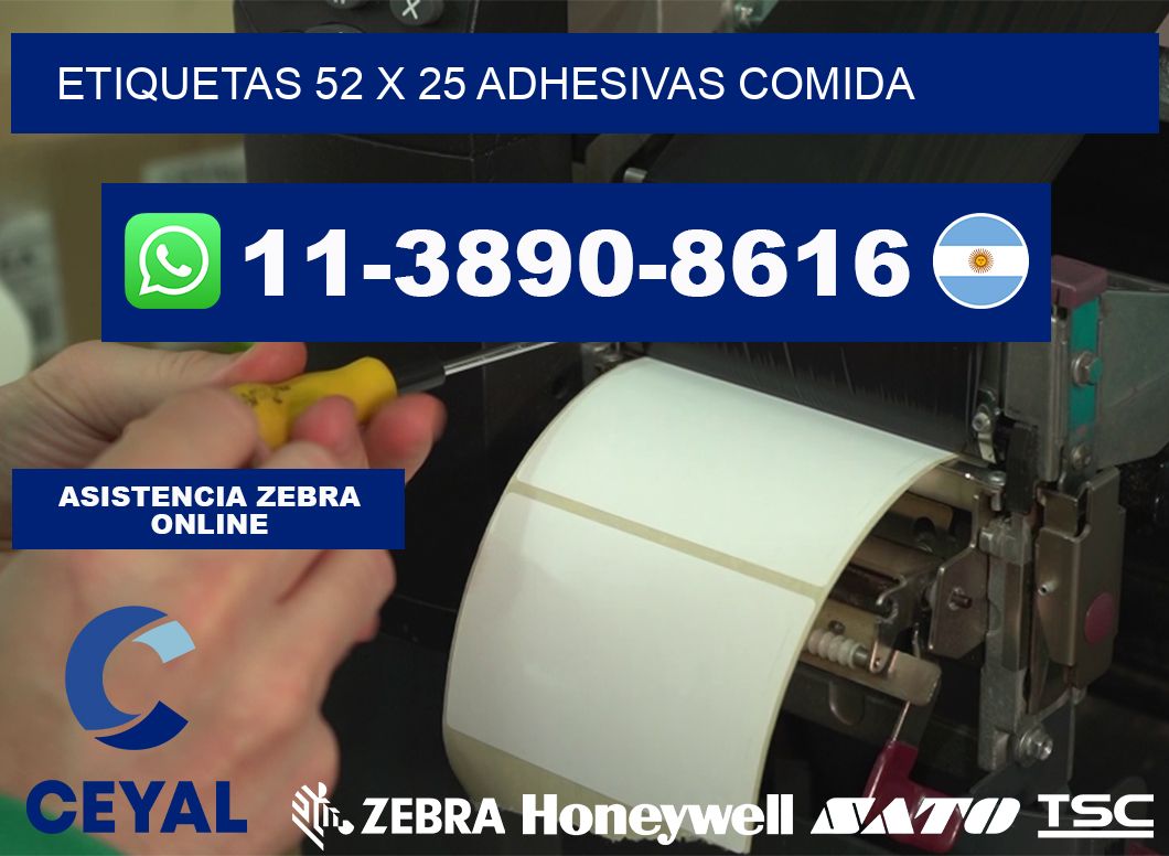 etiquetas 52 x 25 adhesivas comida