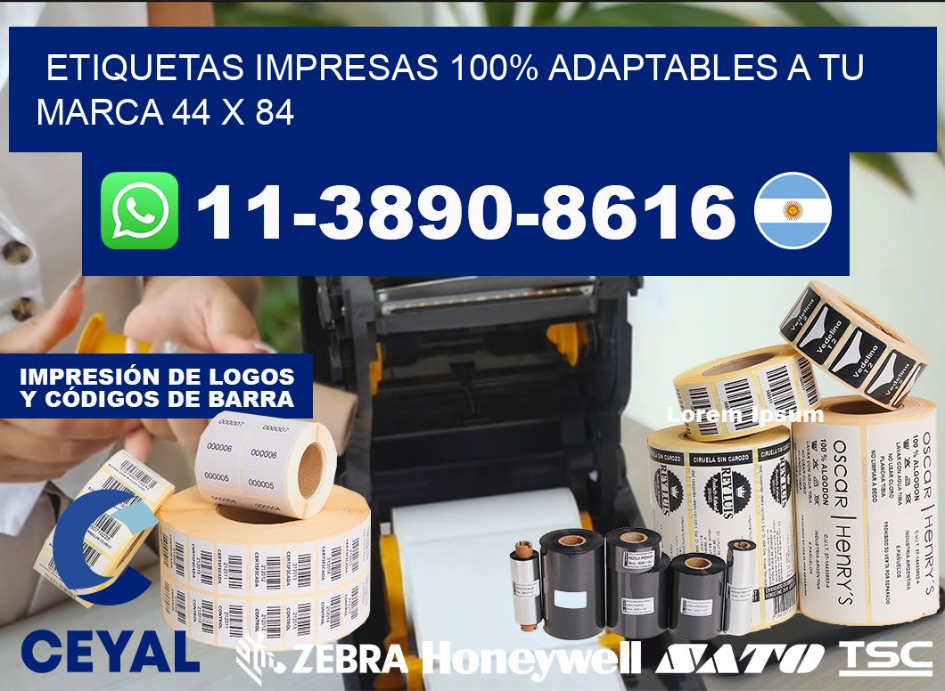 etiquetas impresas 100% adaptables a tu marca 44 x 84