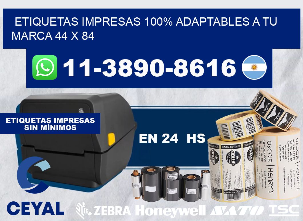 etiquetas impresas 100% adaptables a tu marca 44 x 84