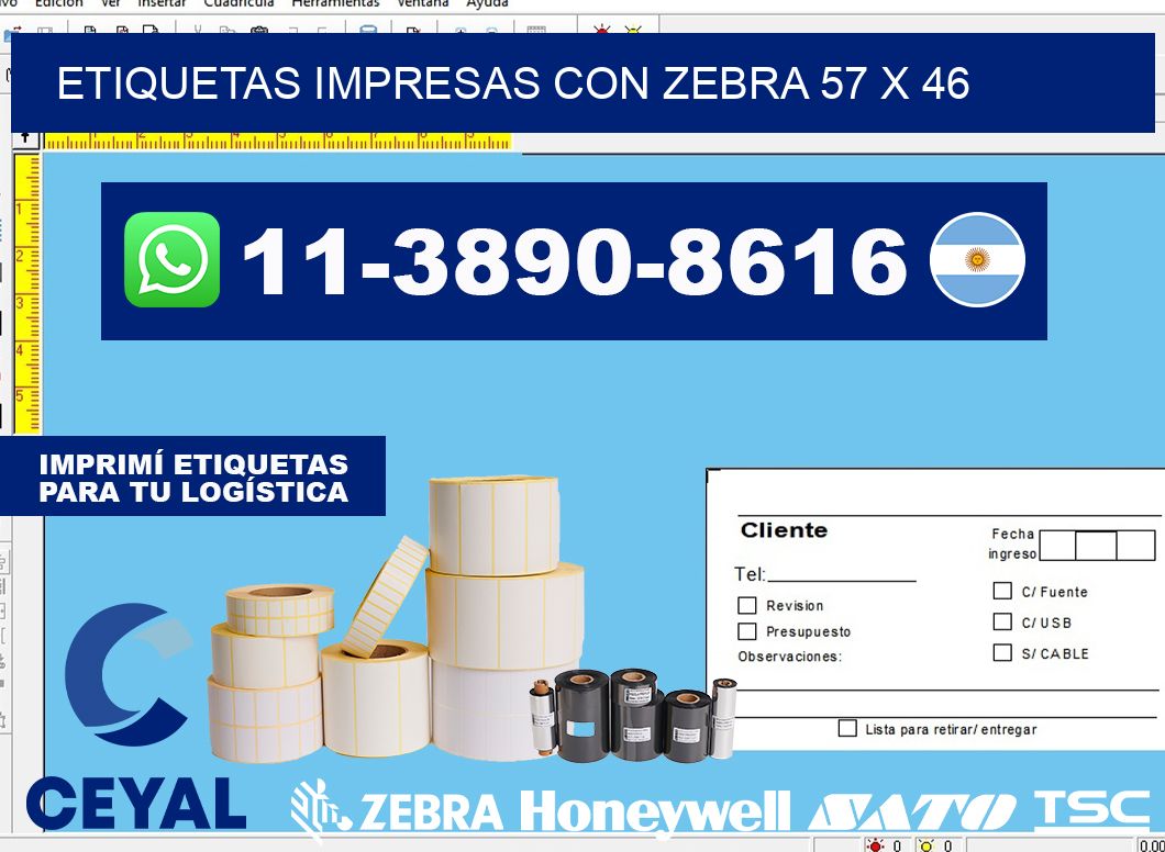 etiquetas impresas con zebra 57 x 46