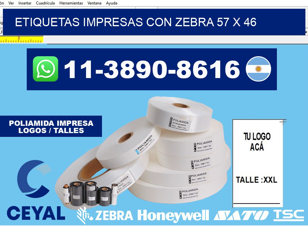 etiquetas impresas con zebra 57 x 46