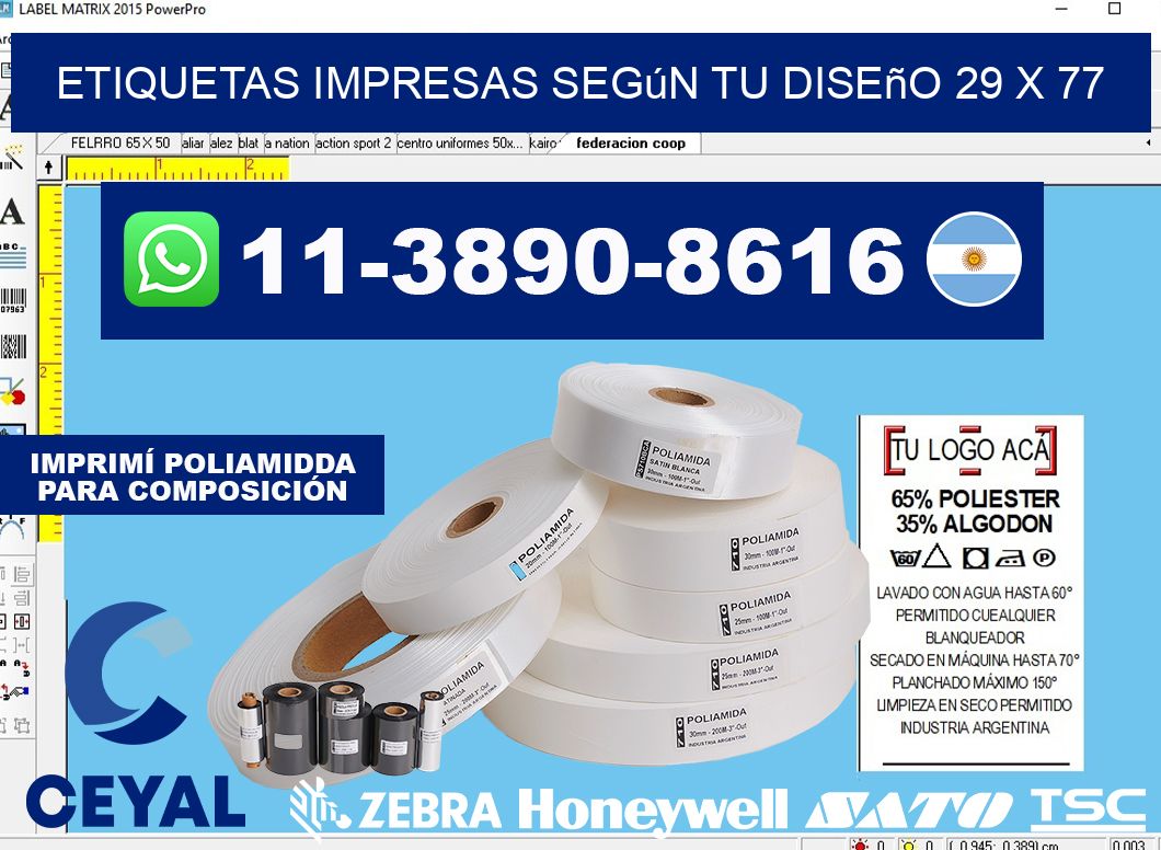 etiquetas impresas según tu diseño 29 x 77