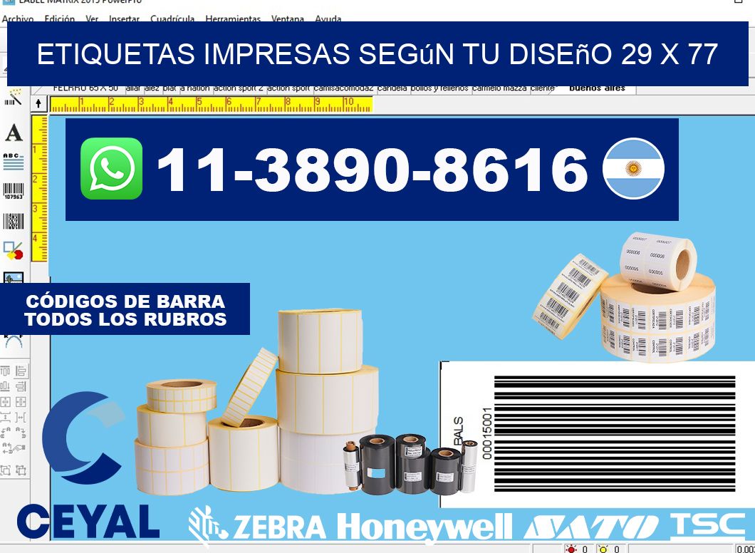 etiquetas impresas según tu diseño 29 x 77