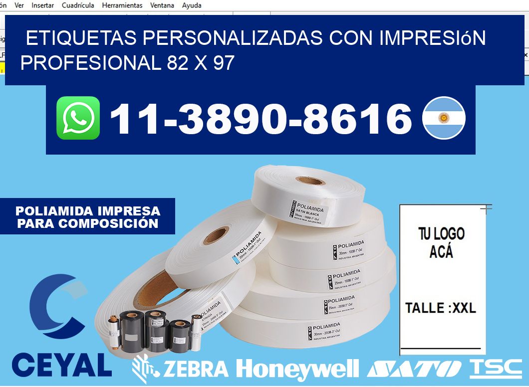 etiquetas personalizadas con impresión profesional 82 x 97