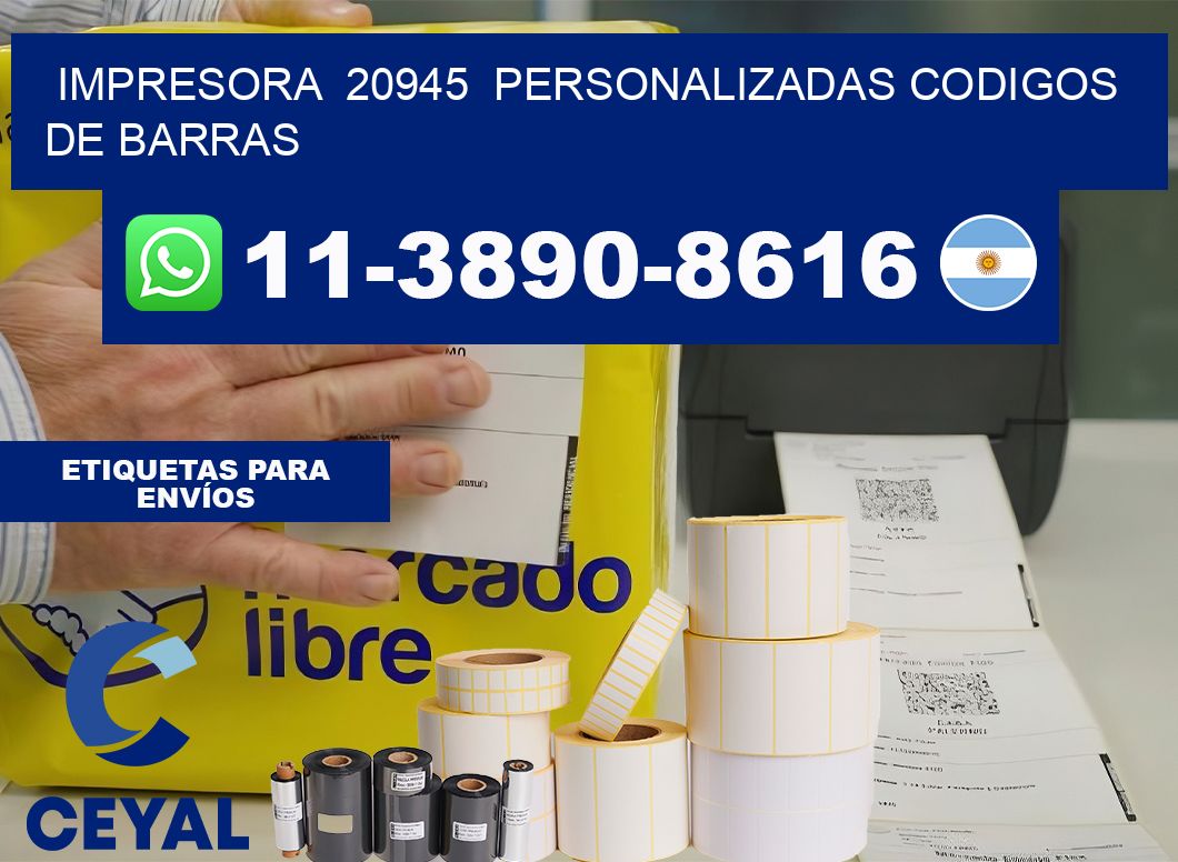 impresora  20945  personalizadas codigos de barras