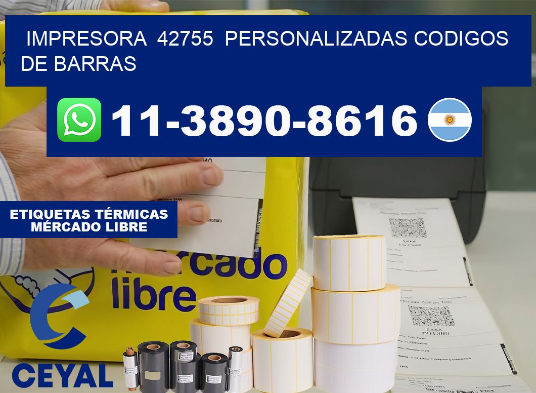 impresora  42755  personalizadas codigos de barras