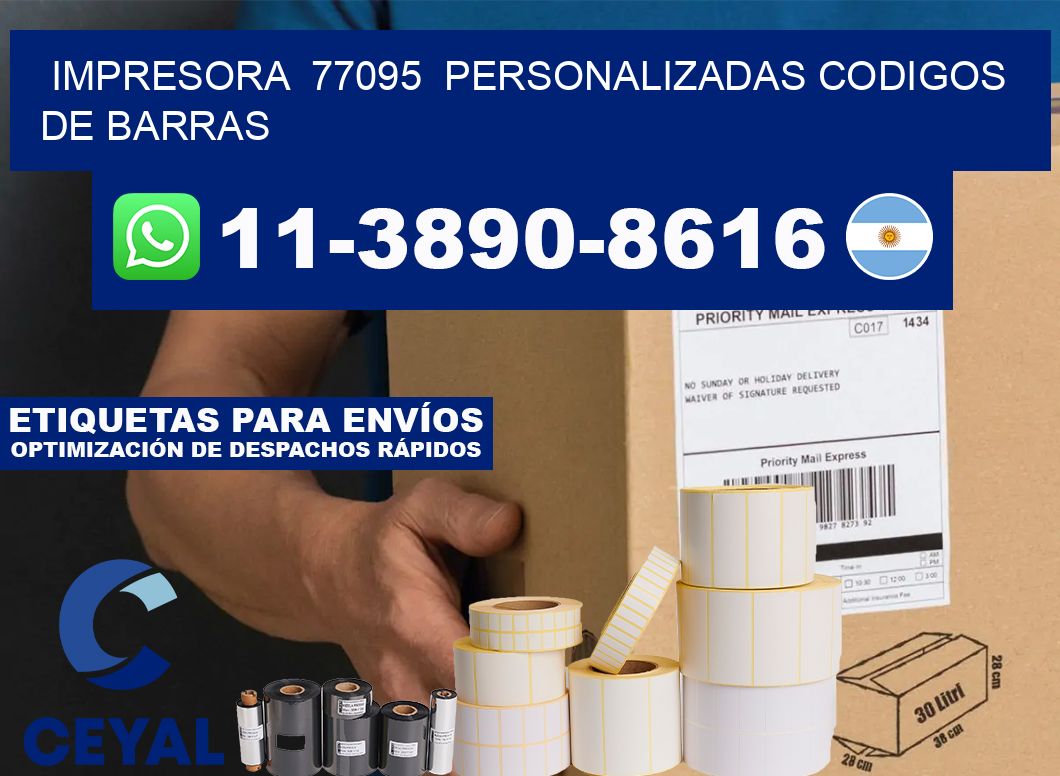 impresora  77095  personalizadas codigos de barras