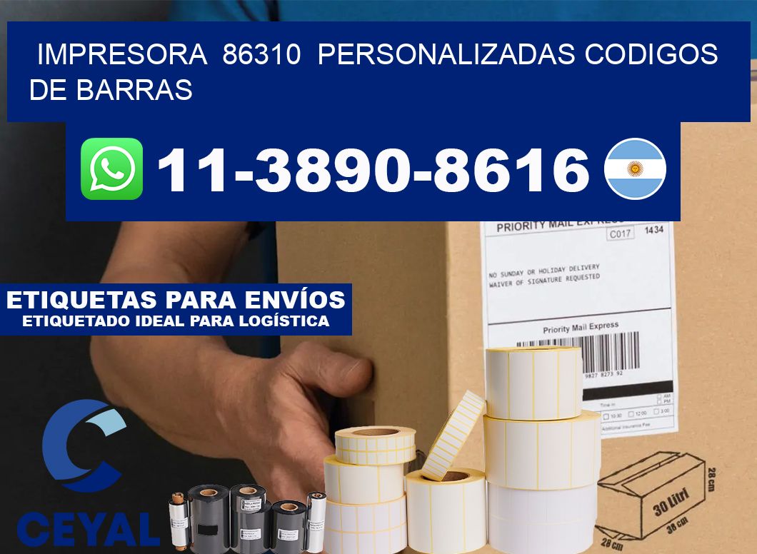 impresora  86310  personalizadas codigos de barras