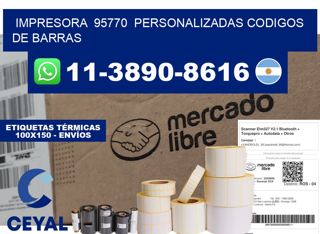 impresora  95770  personalizadas codigos de barras