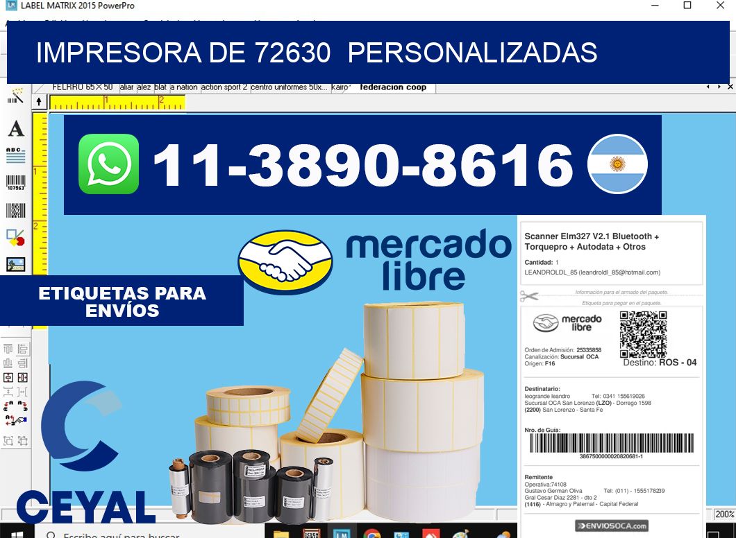 impresora de 72630  personalizadas