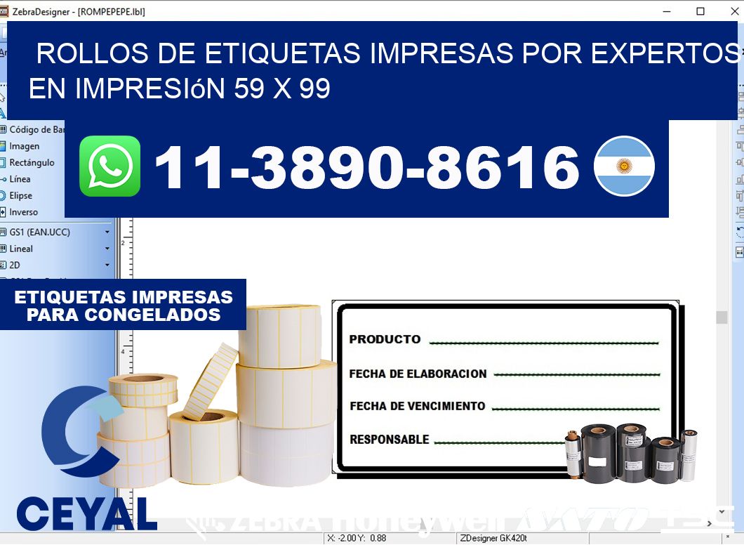 rollos de etiquetas impresas por expertos en impresión 59 x 99