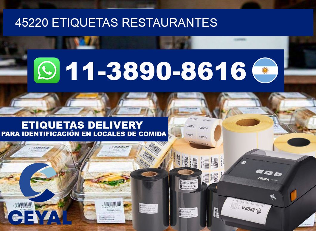 45220 etiquetas restaurantes