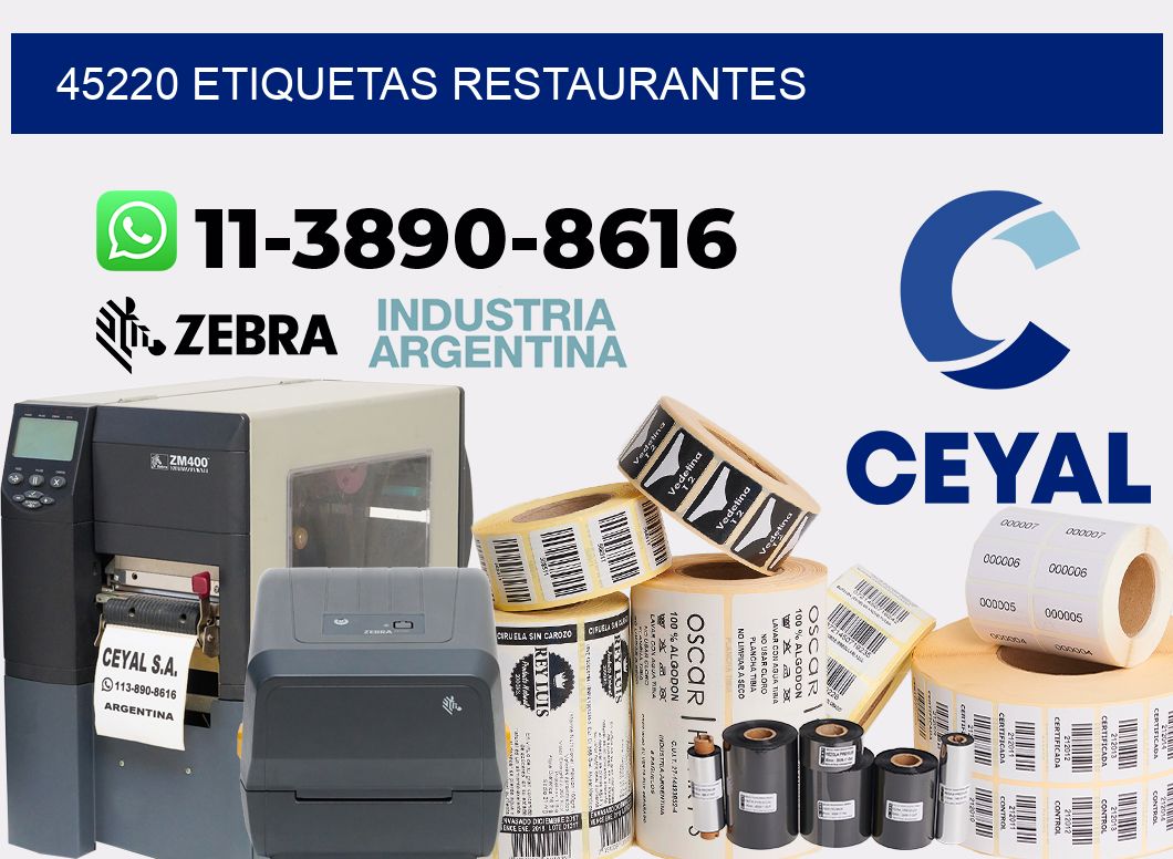 45220 etiquetas restaurantes