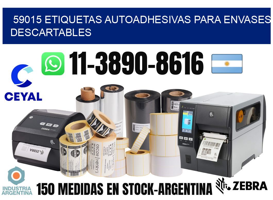 59015 etiquetas autoadhesivas para envases descartables