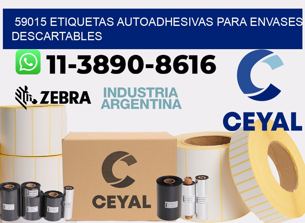 59015 etiquetas autoadhesivas para envases descartables