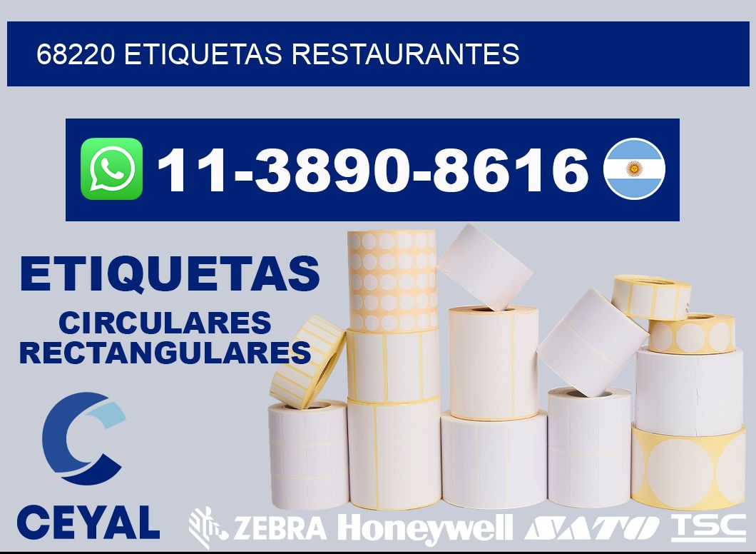 68220 etiquetas restaurantes