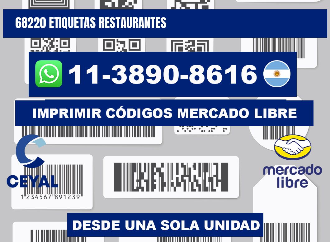 68220 etiquetas restaurantes