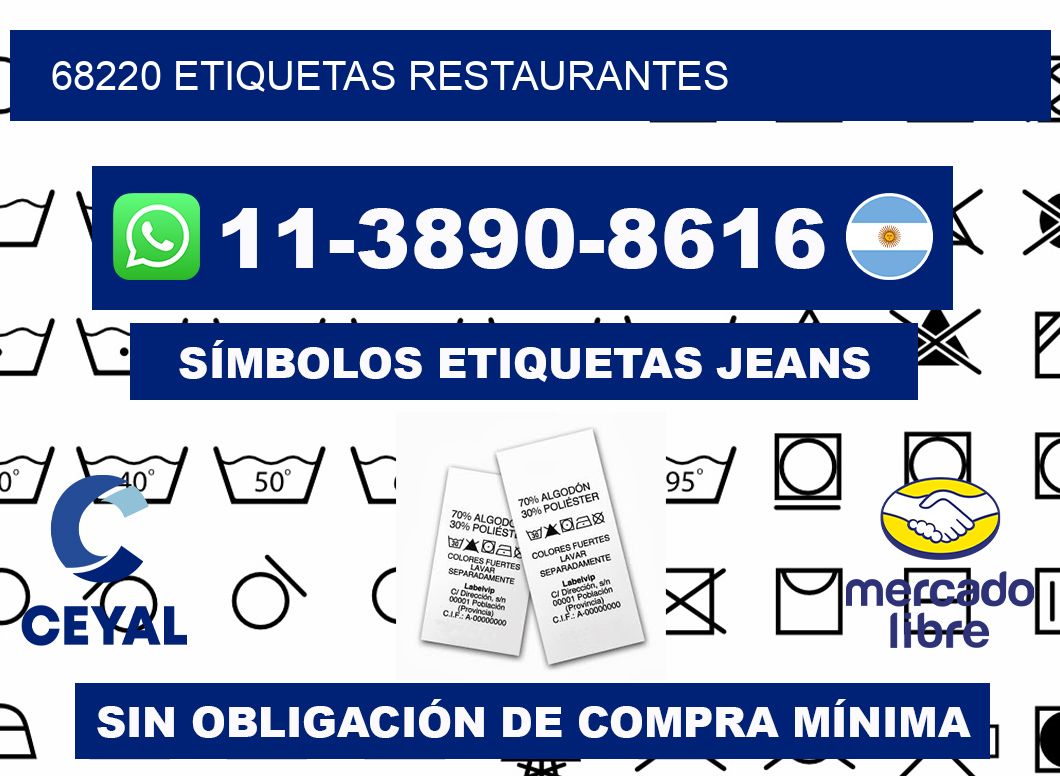 68220 etiquetas restaurantes