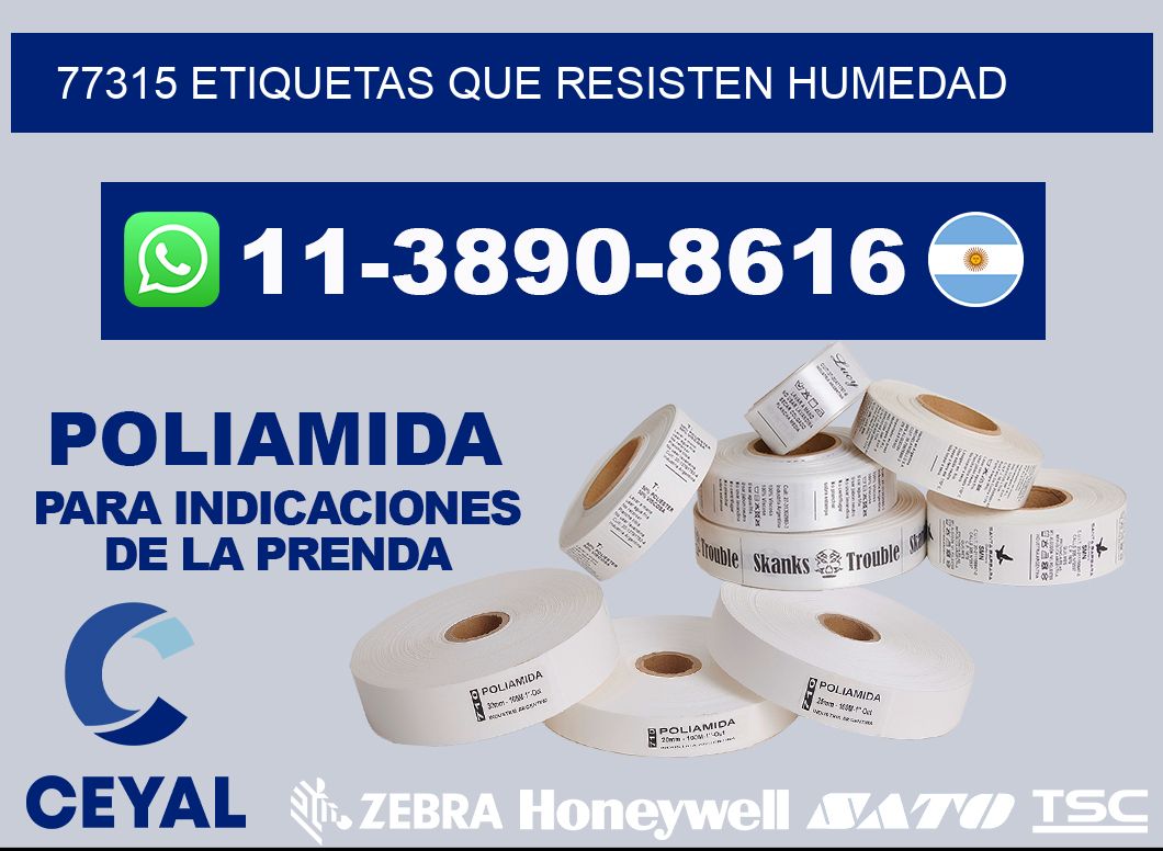 77315 etiquetas que resisten humedad