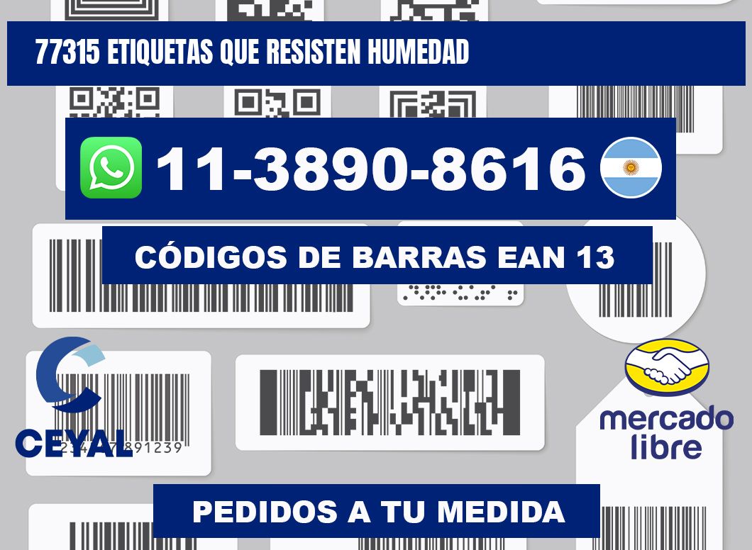 77315 etiquetas que resisten humedad