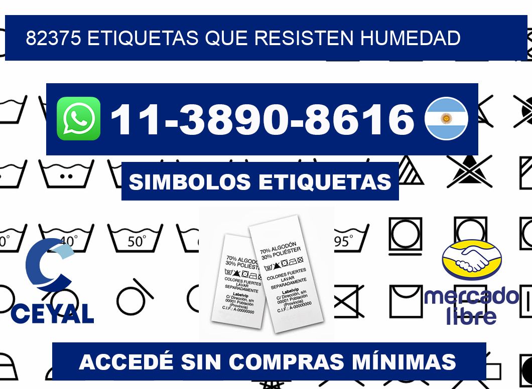 82375 etiquetas que resisten humedad