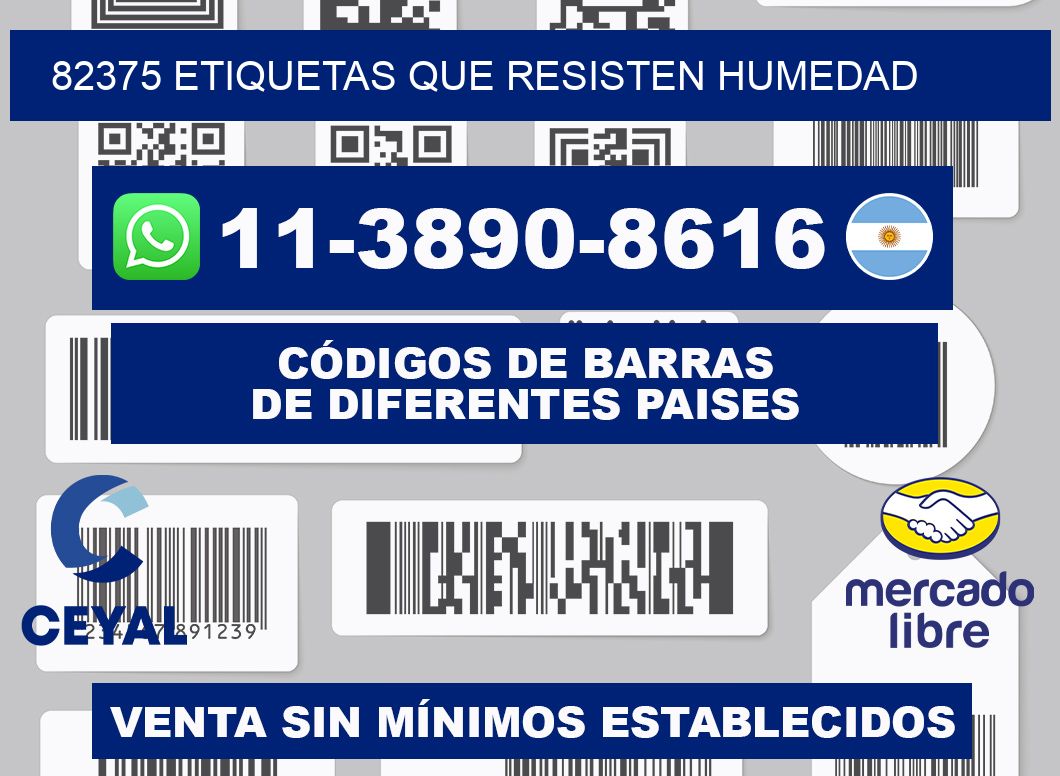 82375 etiquetas que resisten humedad