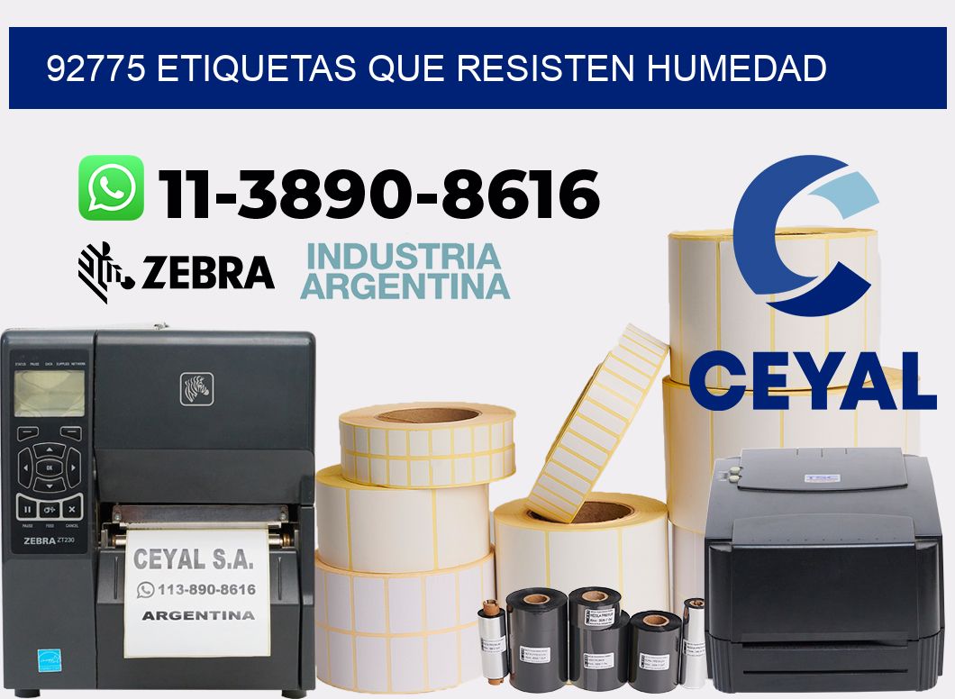 92775 etiquetas que resisten humedad