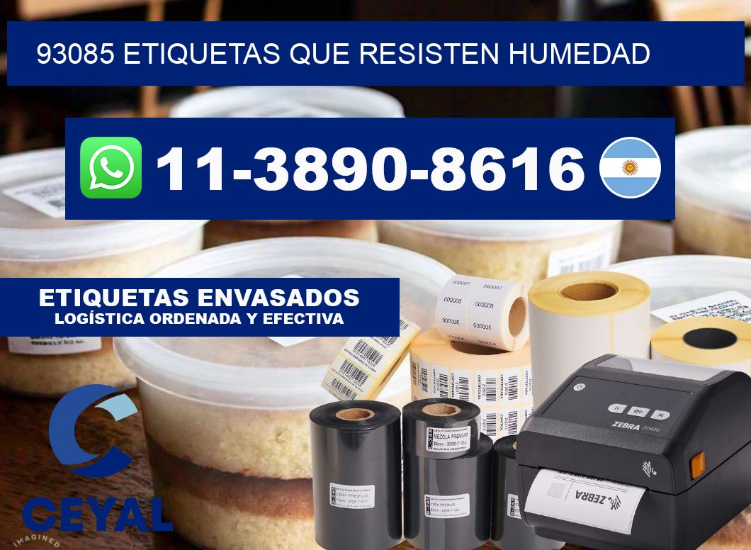 93085 etiquetas que resisten humedad