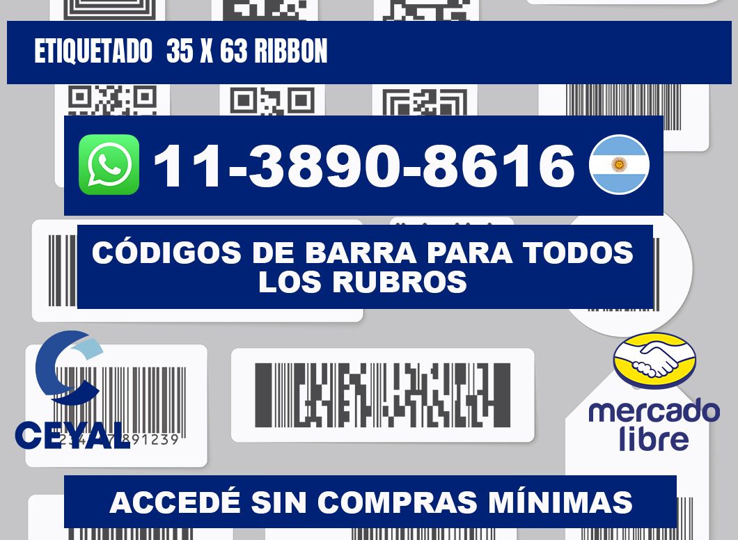 Etiquetado  35 x 63 ribbon