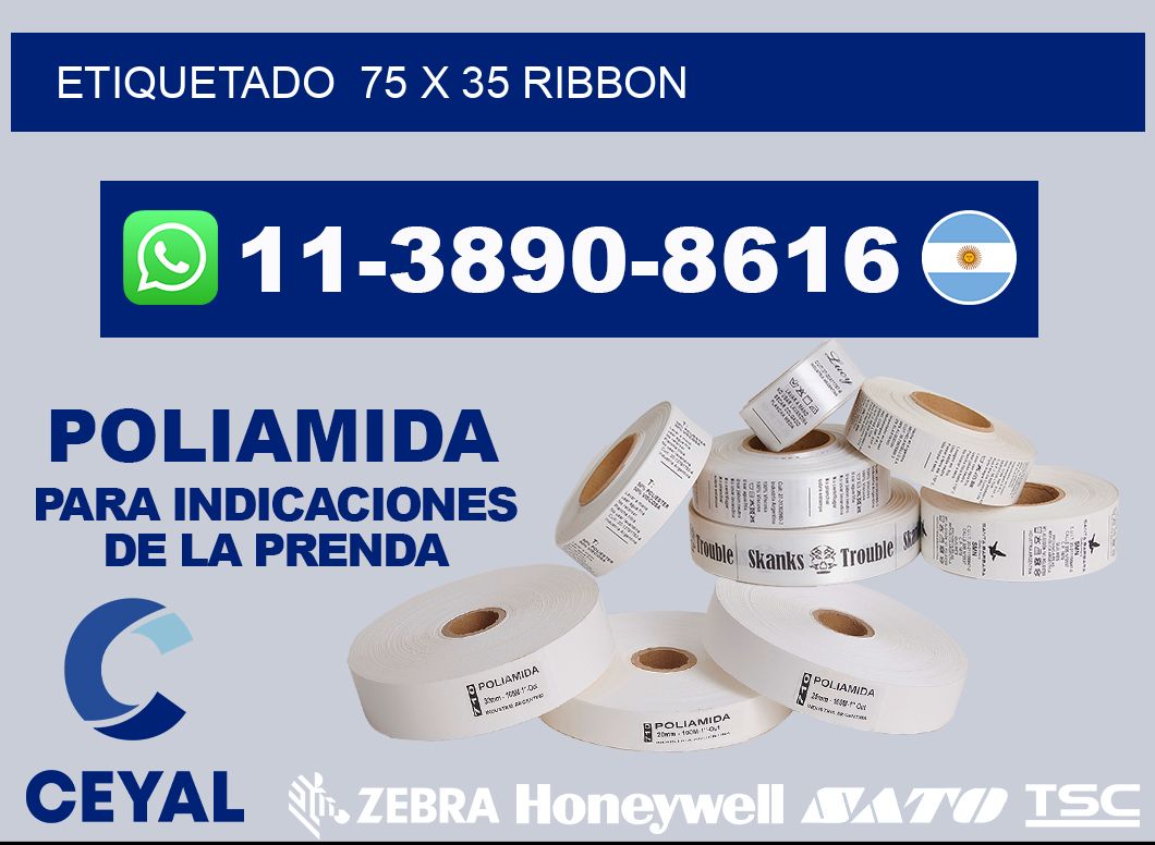 Etiquetado  75 x 35 ribbon