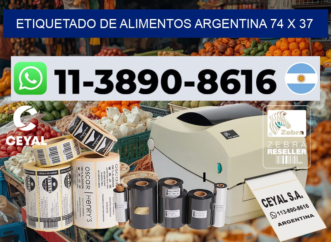 Etiquetado de alimentos Argentina 74 x 37