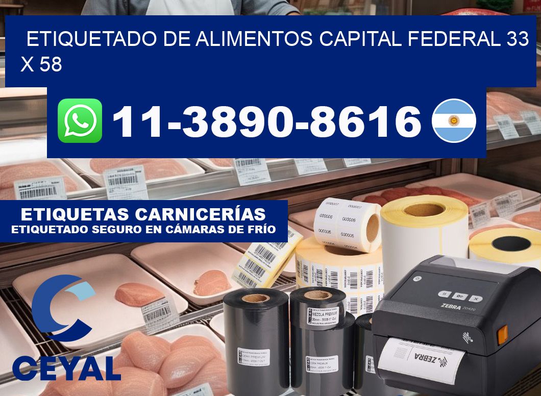 Etiquetado de alimentos capital federal 33 x 58