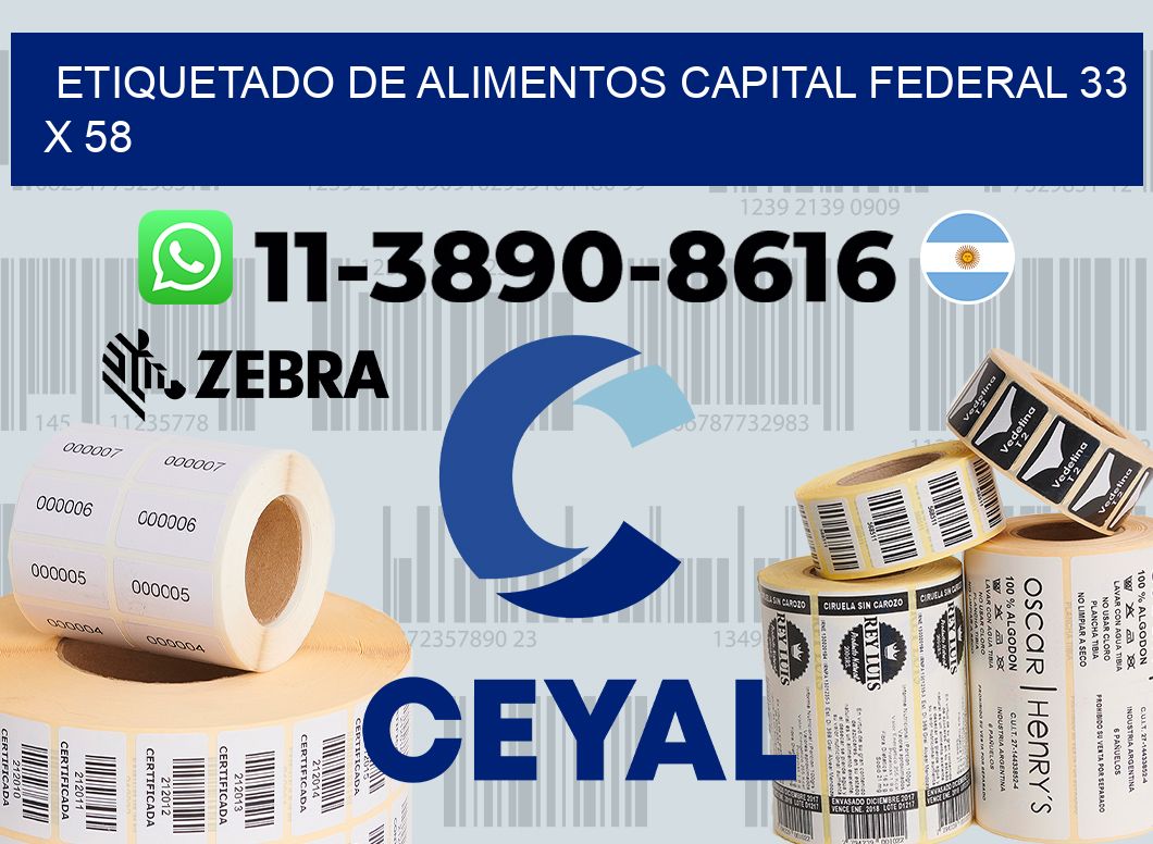 Etiquetado de alimentos capital federal 33 x 58