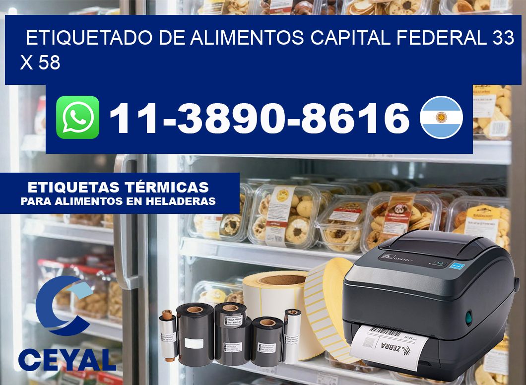 Etiquetado de alimentos capital federal 33 x 58