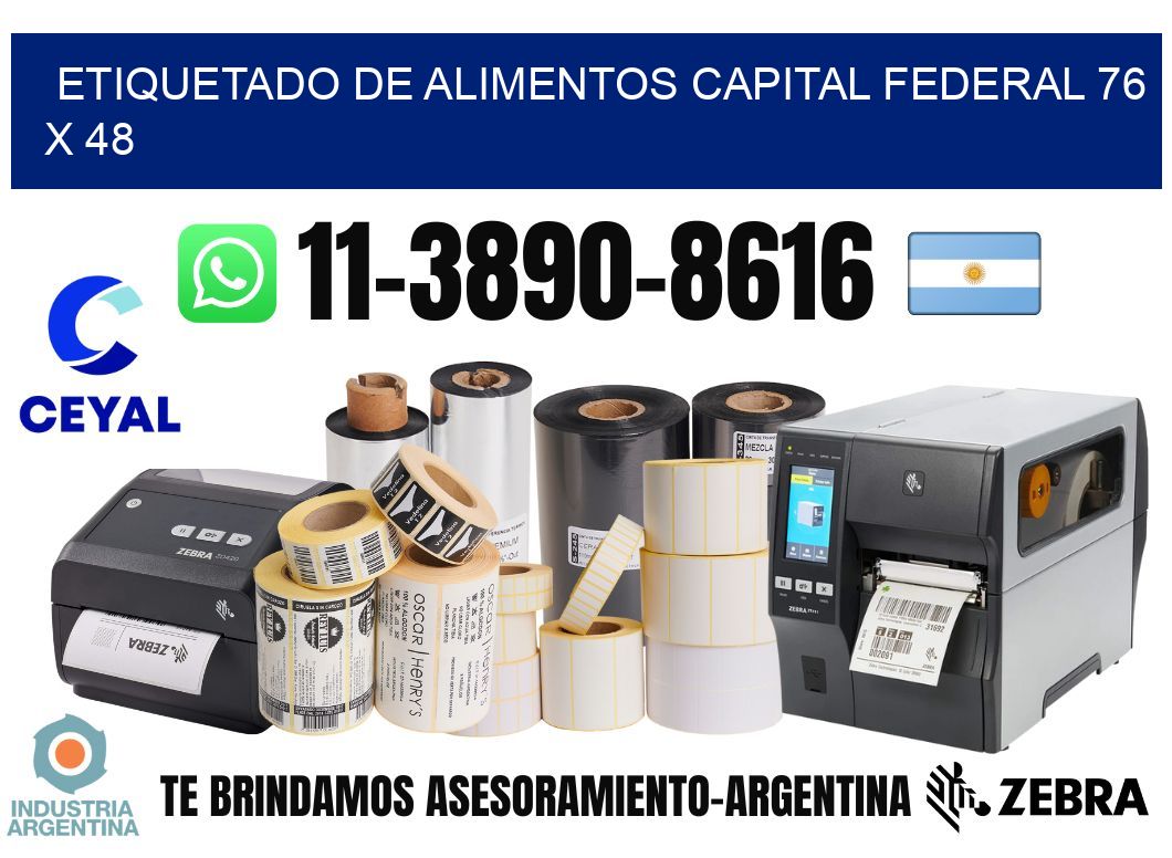 Etiquetado de alimentos capital federal 76 x 48