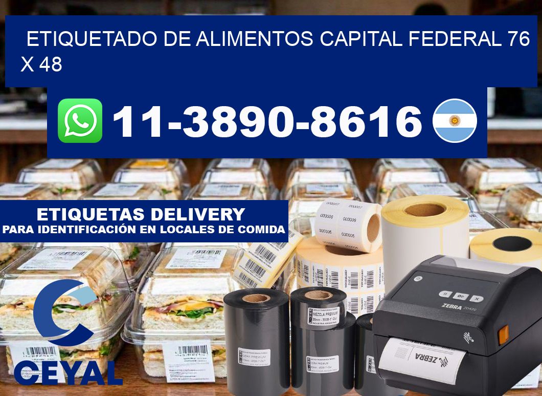 Etiquetado de alimentos capital federal 76 x 48