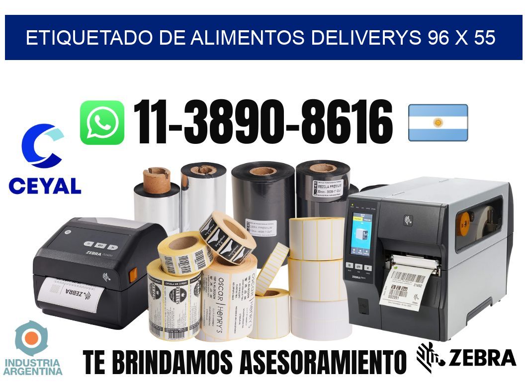 Etiquetado de alimentos deliverys 96 x 55