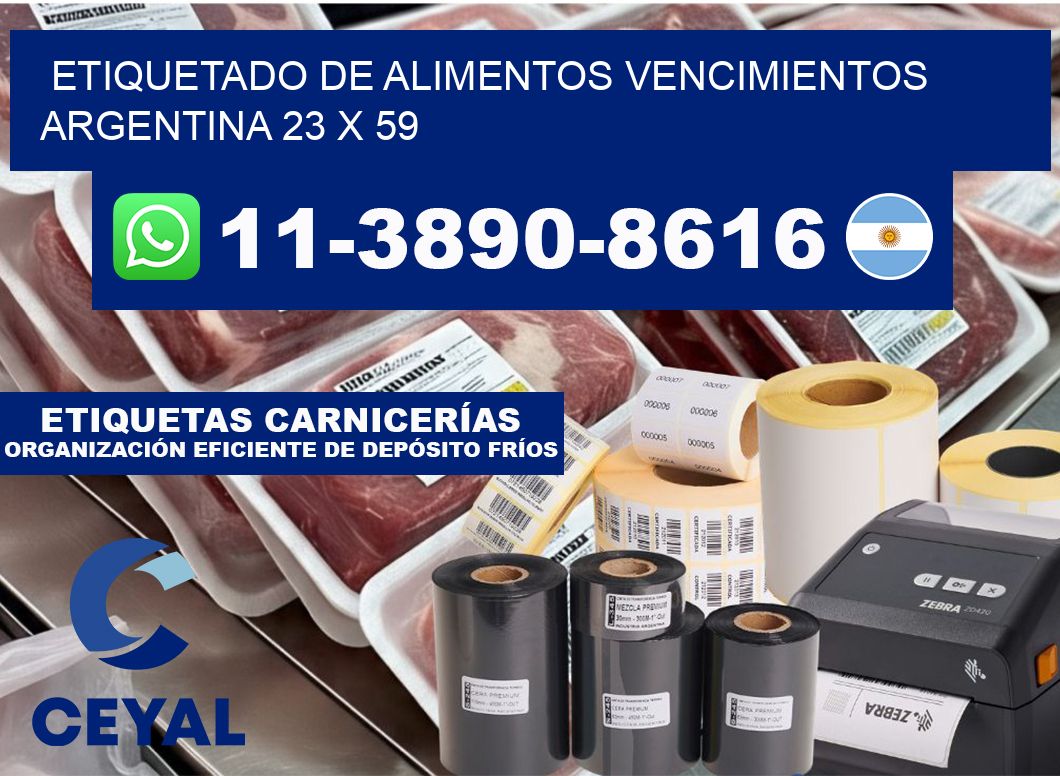 Etiquetado de alimentos vencimientos Argentina 23 x 59