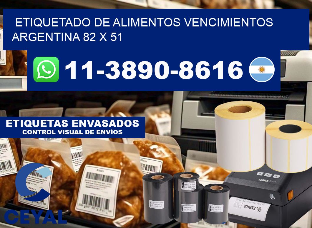 Etiquetado de alimentos vencimientos Argentina 82 x 51