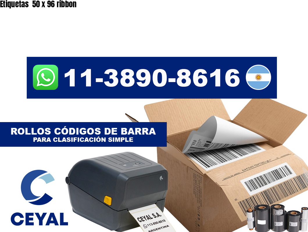 Etiquetas  50 x 96 ribbon