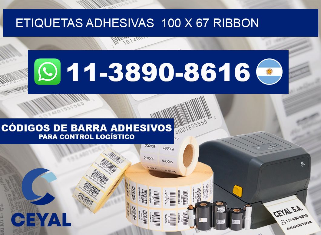 Etiquetas adhesivas  100 x 67 ribbon
